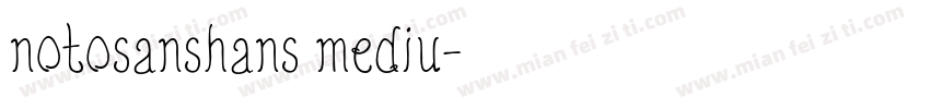 notosanshans mediu字体转换